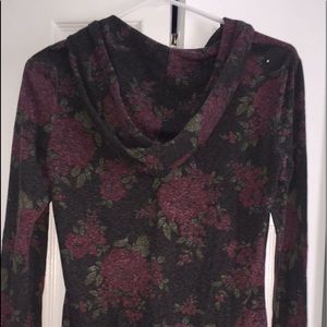 Aeropostale light floral zip-up